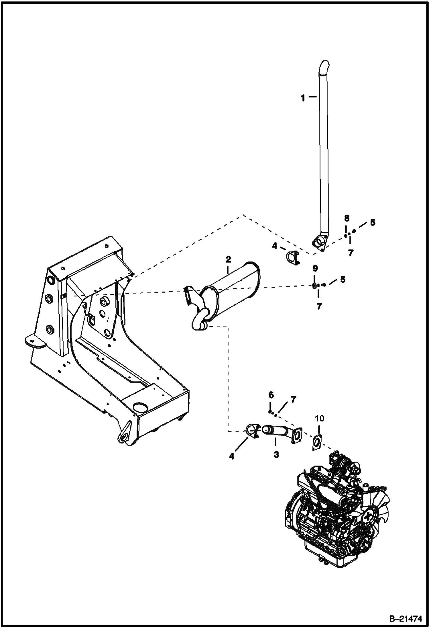 ДВИГАТЕЛЬ И КРЕПЕЖНЫЕ ДЕТАЛИ ГЛУШИТЕЛЬ