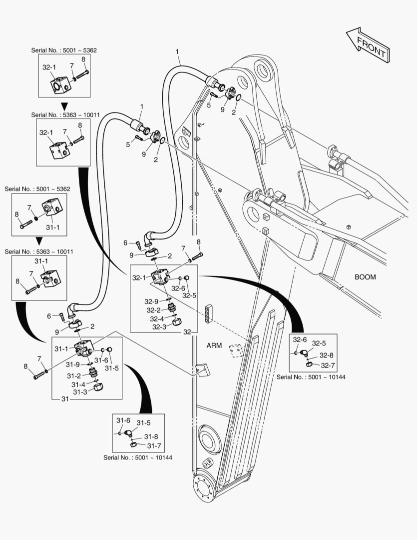 Спецтехника 7090 ARM PIPING - ONE & TWO WAY(ARM 2.95m)(H.D) - главное фото