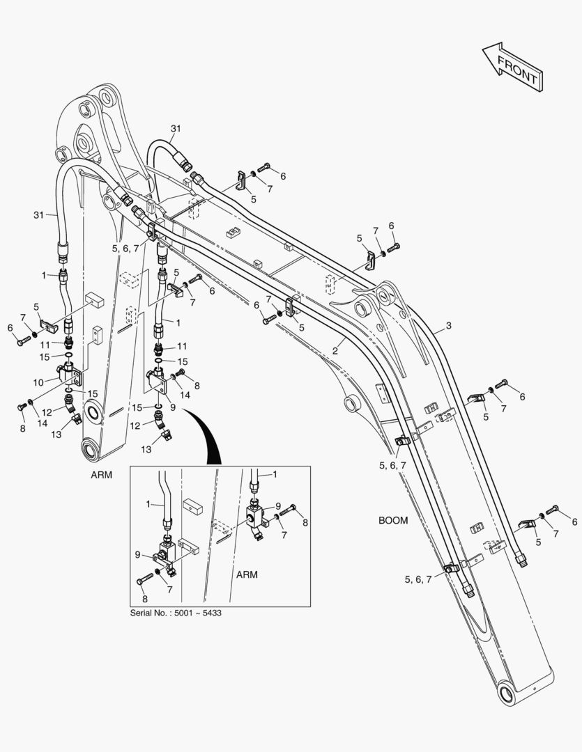 ПЕРЕДНИЙ ТРУБОПРОВОД - ВЫКЛЮЧАТЕЛЬ