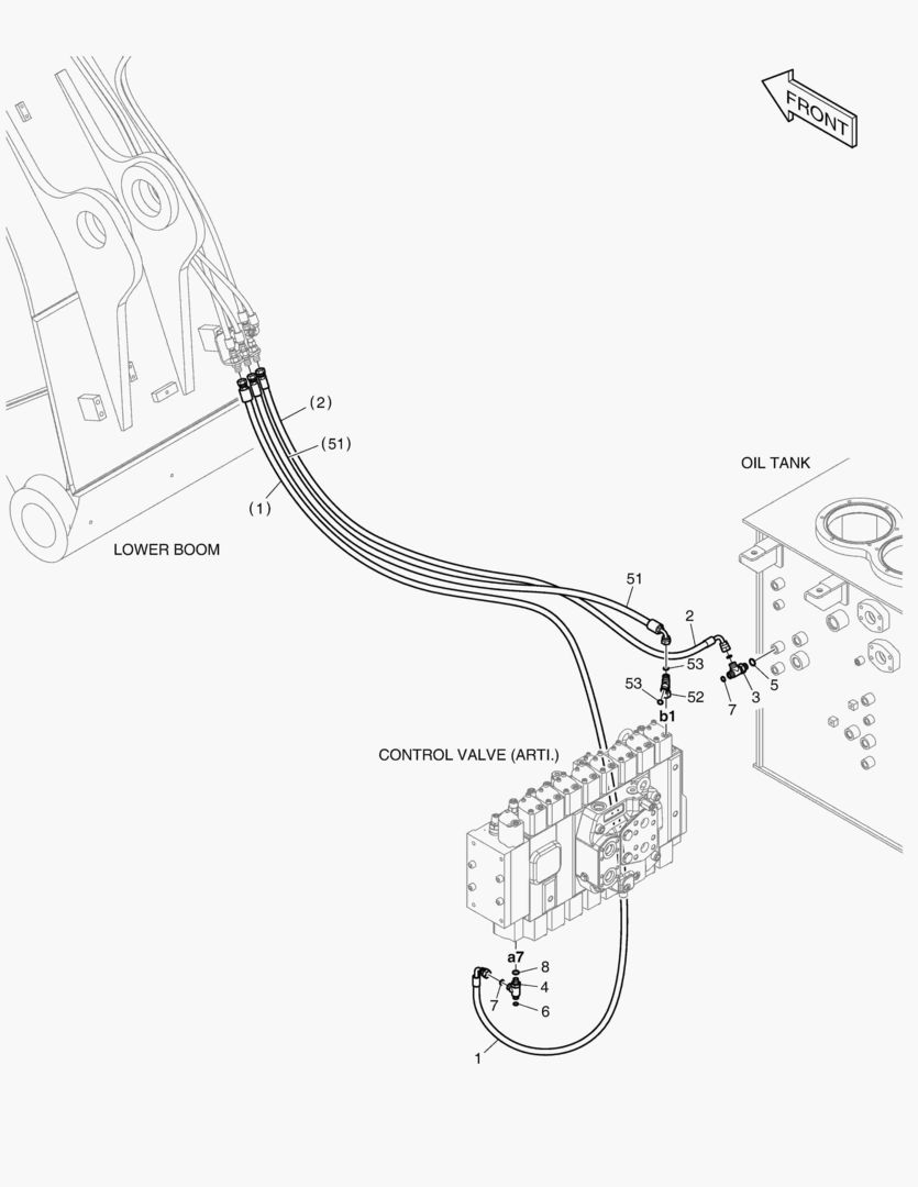 ТРУБОПРОВОД СЕРВОУПРАВЛЕНИЯ - ГИДРОЗАМОК (ШАРНИРНЫЙ)