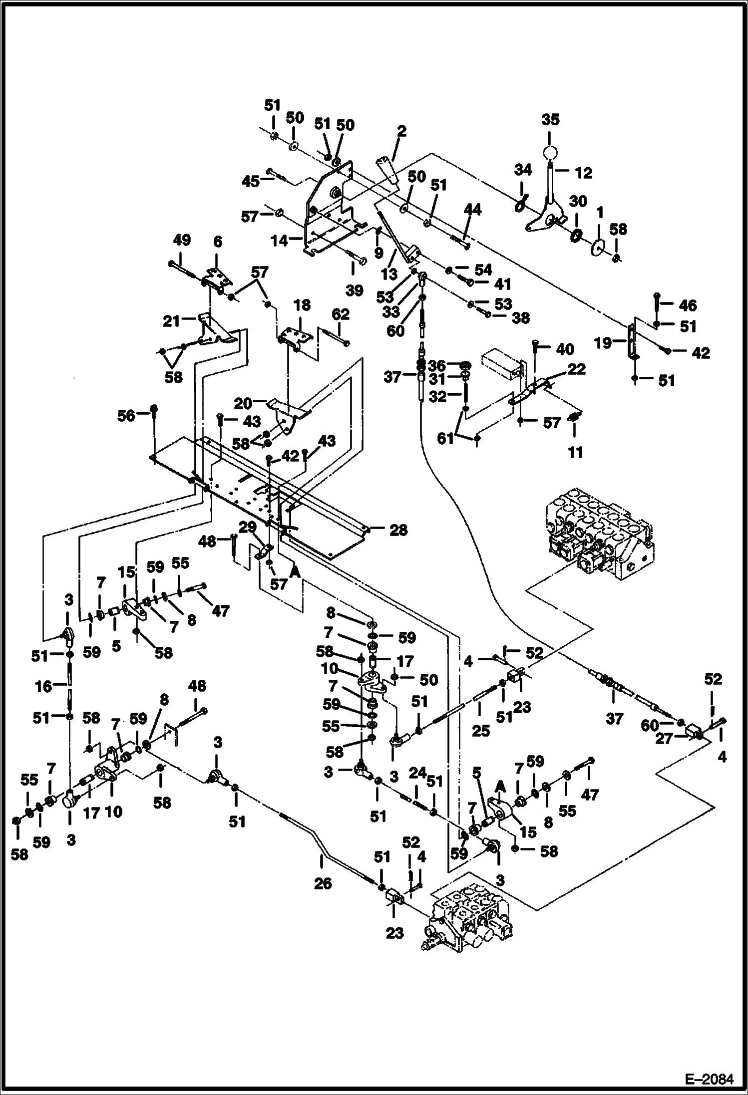 Схема ОТВАЛ, ПОВОРОТ СТРЕЛЫ, ВСПОМОГАТЕЛЬНОЕ УСТРОЙСТВО И МЕХАНИЗМЫ УПРАВЛЕНИЯ ДРОССЕЛЬНОЙ ЗАСЛОНКОЙ
