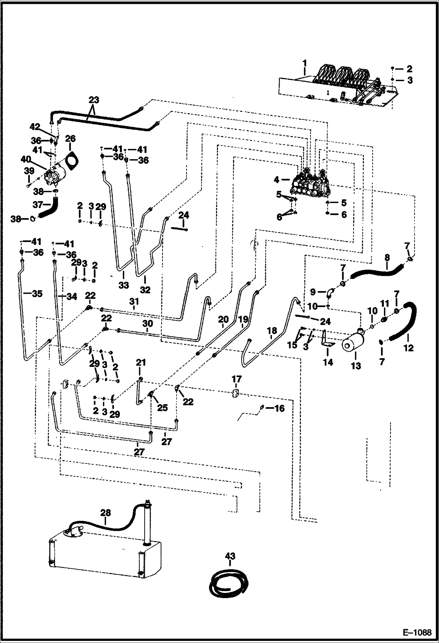 СХЕМА ГИДРАВЛИЧЕСКОЙ СИСТЕМЫ (САМОРЕГУЛИРУЮЩИЙСЯ КЛАПАН)
