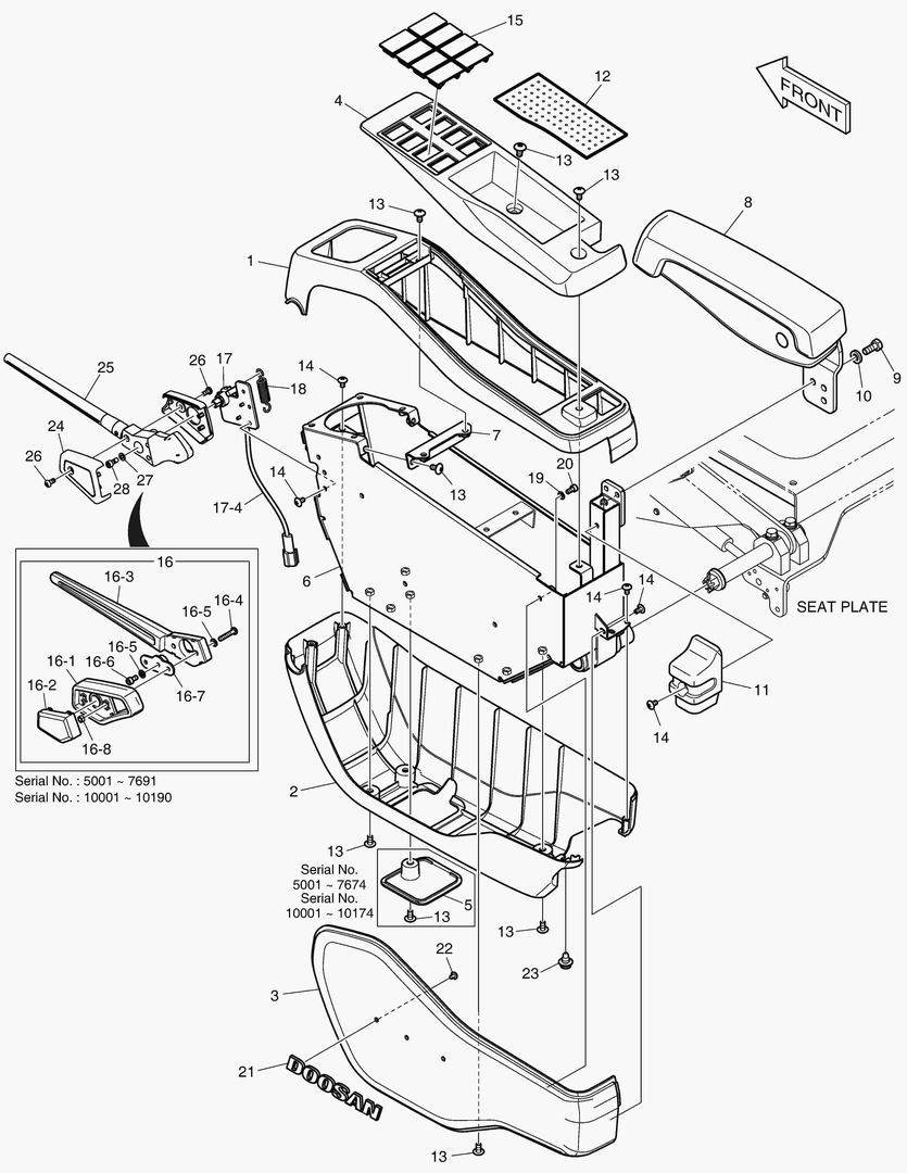 ПУЛЬТ УПРАВЛЕНИЯ - ЛЕВОСТОРОННИЙ(СИСТЕМА ЗАЩИТЫ ПРИ ОПРОКИДЫВАНИИ)