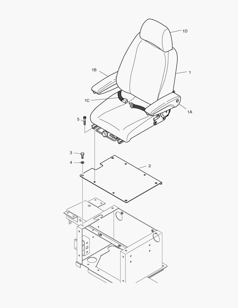 Спецтехника 1265 SEAT ASS`Y-FOR CANOPY [1070~] - главное фото