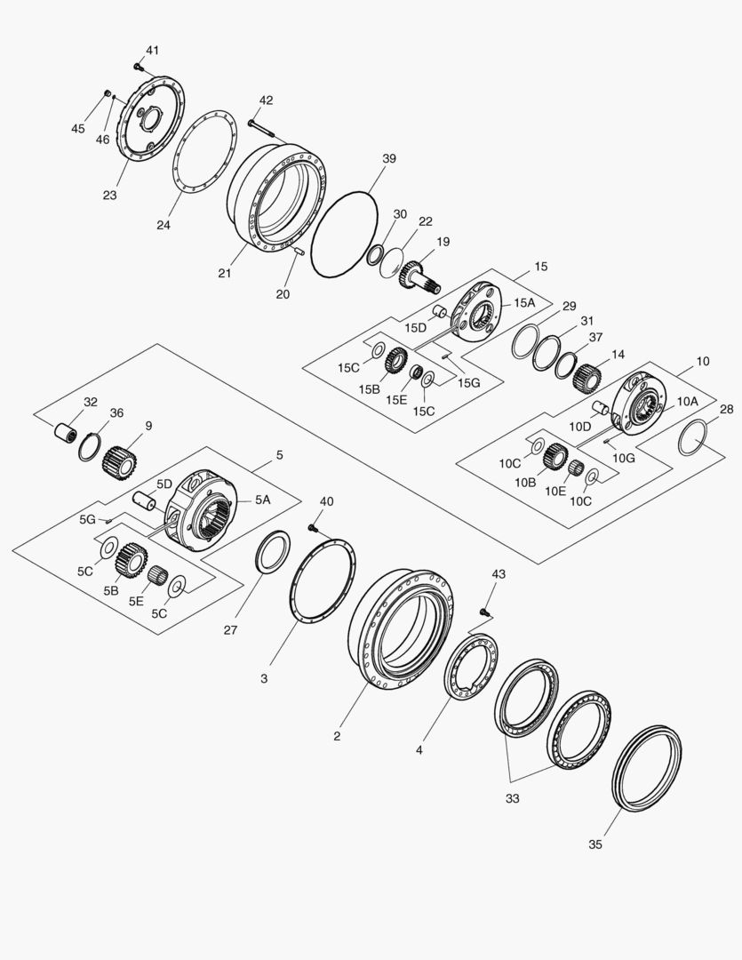 4161 TRAVEL REDUCTION GEAR [1003~1018]