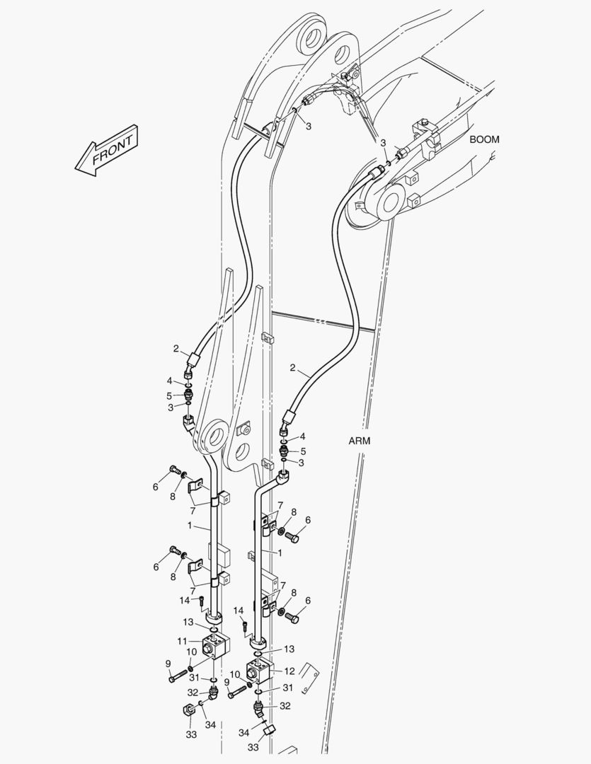 ГИДРОСИСТЕМА РУКОЯТИ - ВРАЩАЮЩИЙСЯ(РУКОЯТЬ 3.0 м)