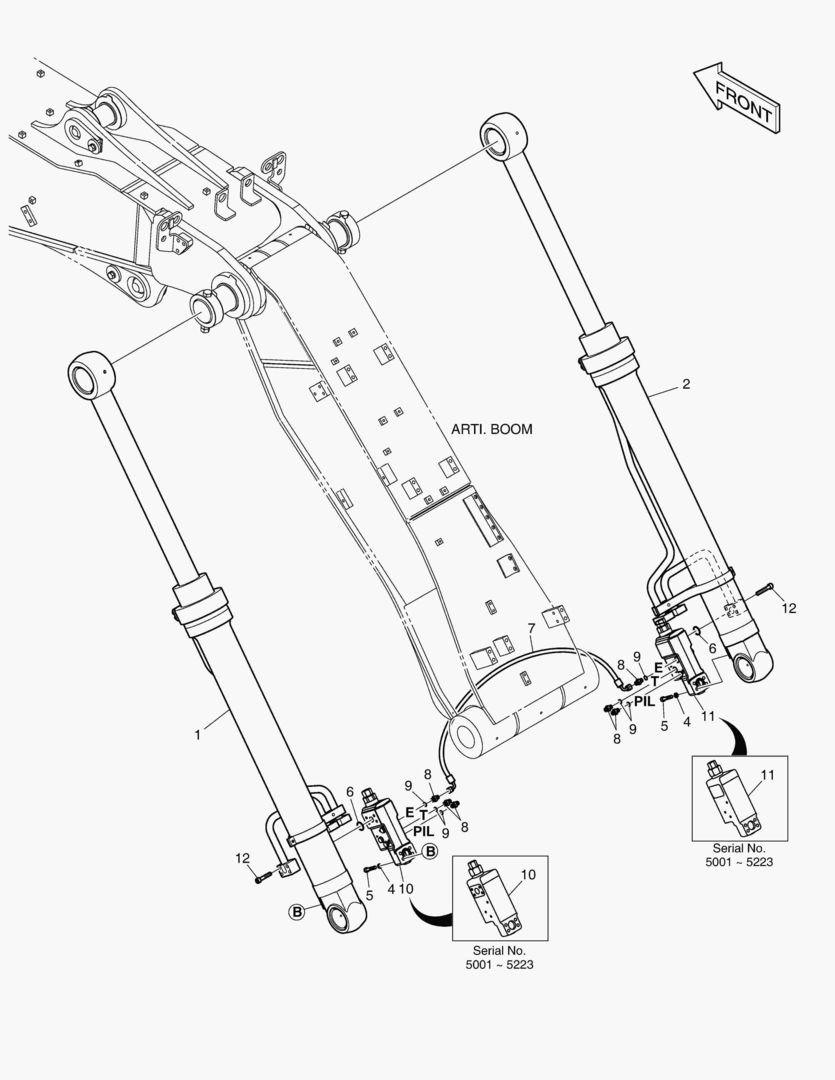 ГИДРОСИСТЕМА СТРЕЛЫ - ГИДРОЗАМОК(ШАРНИРНЫЙ)