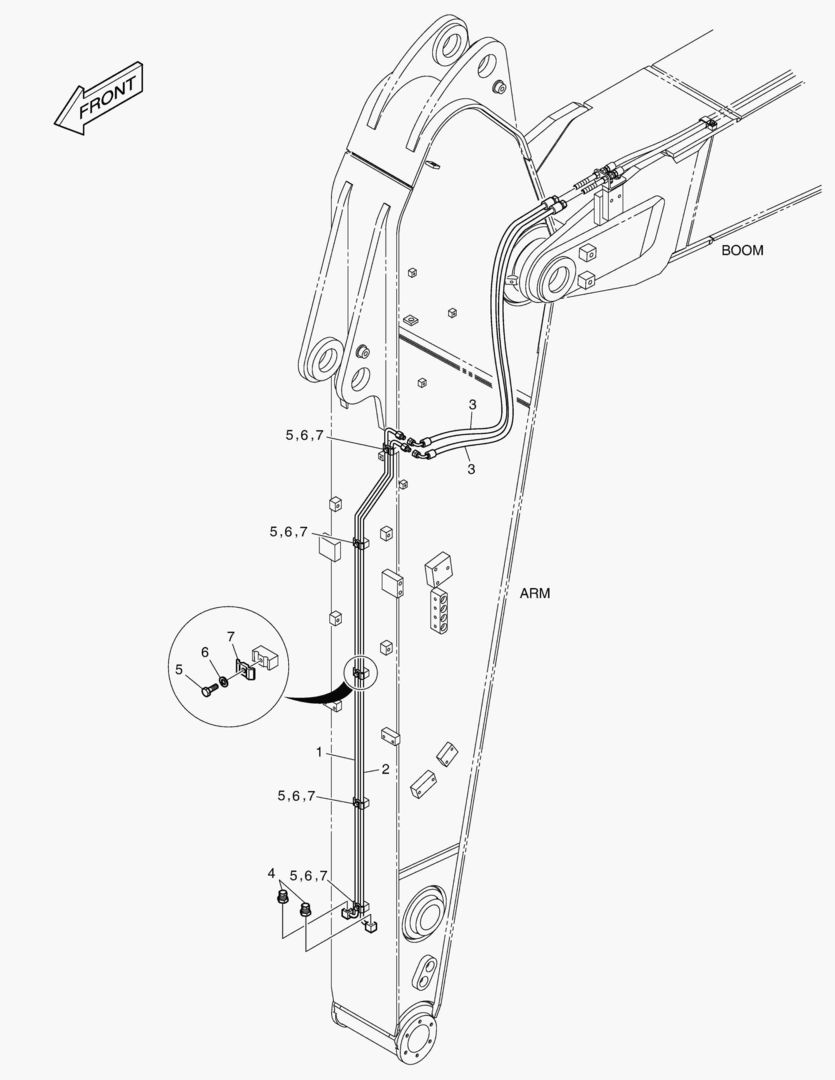 ГИДРОСИСТЕМА РУКОЯТИ - РУКОЯТЬ 2.75 м (БЫСТРОУСТАНАВЛИВАЕМЫЙ ФИКСАТОР)