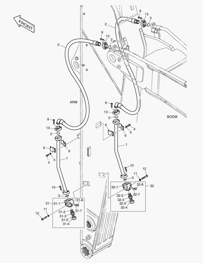 6840 ARM PIPING - ONE & TWO WAY(ARM 3.98m)