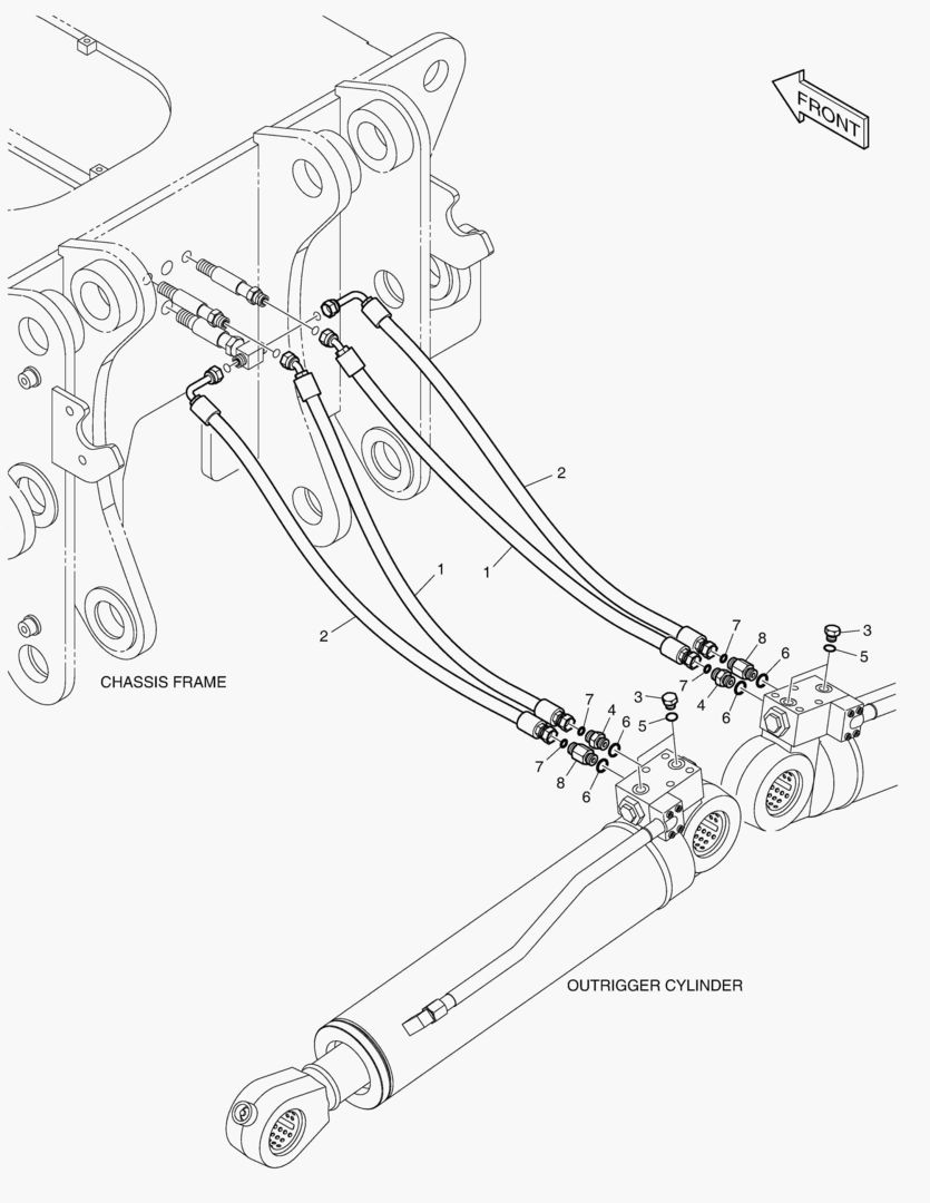 ТРУБОПРОВОД ЗАДНЕГО АУТРИГЕРА
