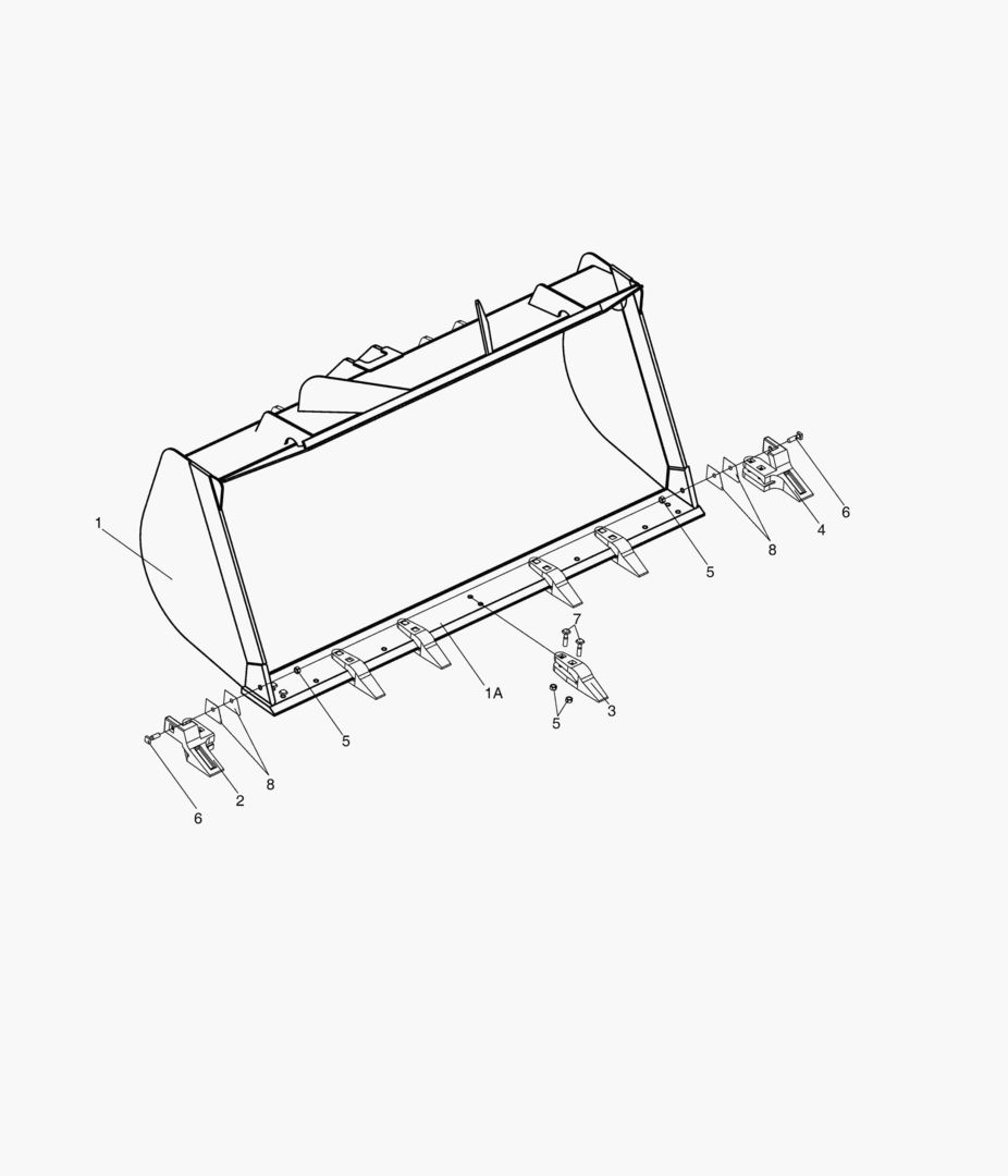 5634 BUCKET ASSY;TOOTH 3.0M3-QC