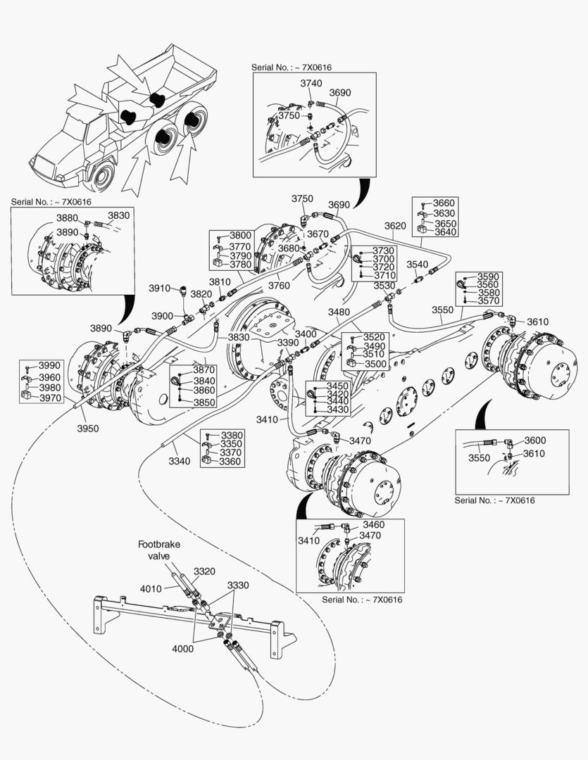 G190-48 BRAKE SYSTEM REAR TANDEM