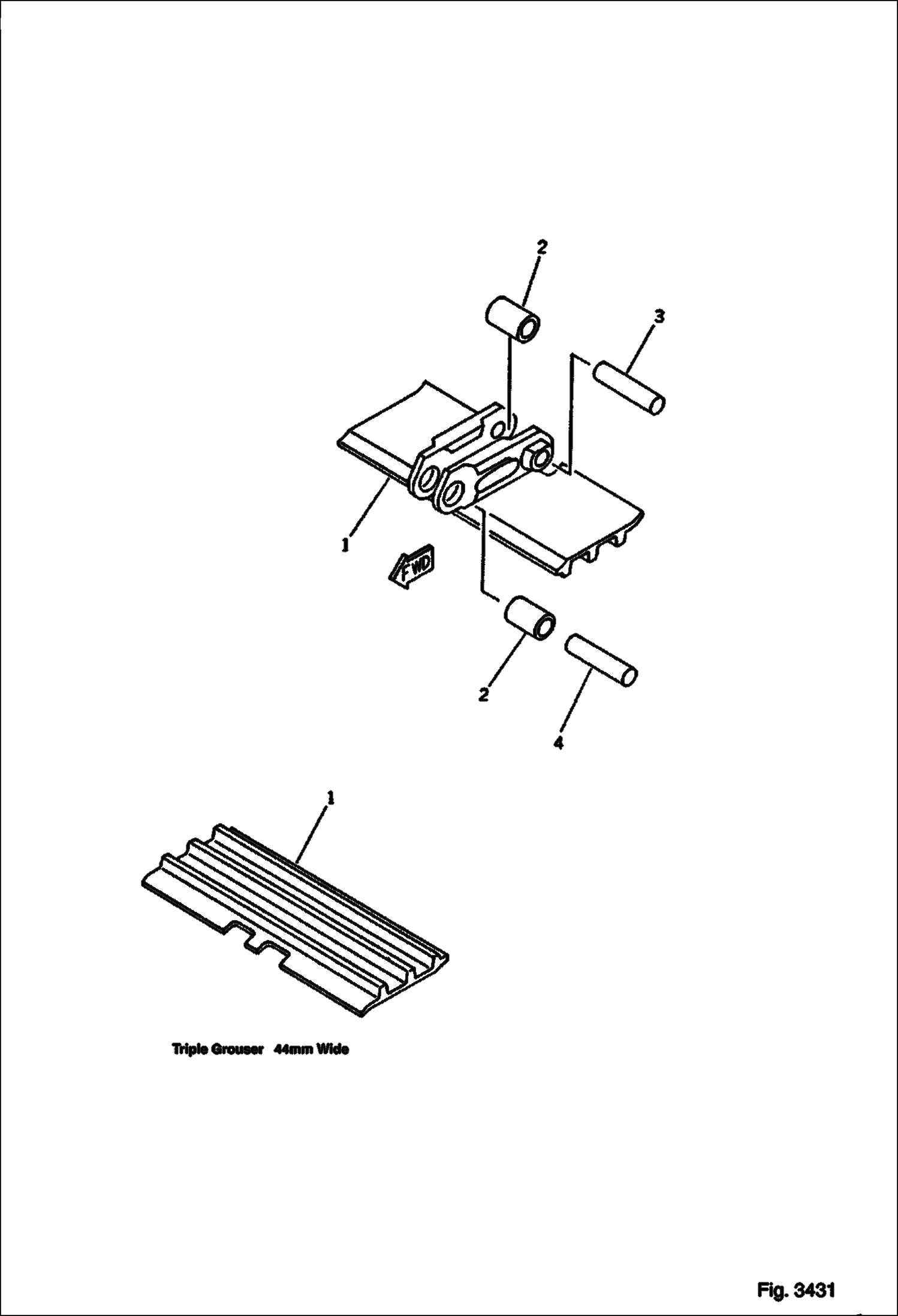 БАШМАК ГУСЕНИЦЫ С ТРОЙНЫМ ГРУНТОЗАЦЕПОМ 400 ММ ШИРОКИЕ