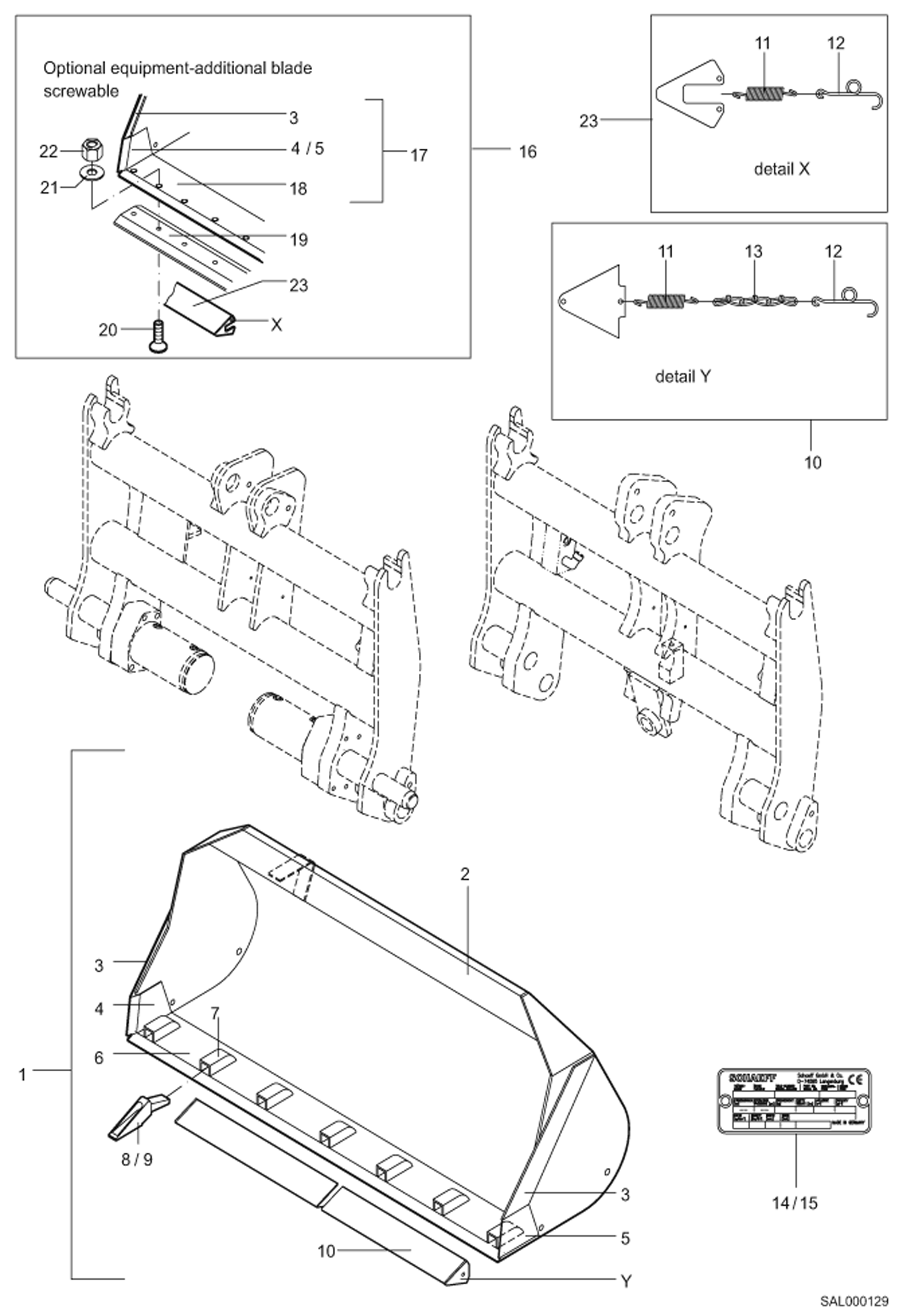 Схема ФРОНТАЛЬНЫЙ ОДНОКОВШОВЫЙ ПОГРУЗЧИК