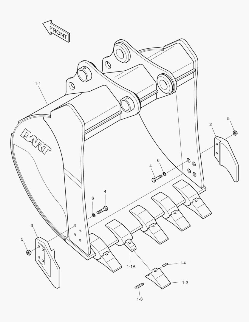 6470 BUCKET-0.48гЋҐ(36`)-VERTICAL PIN