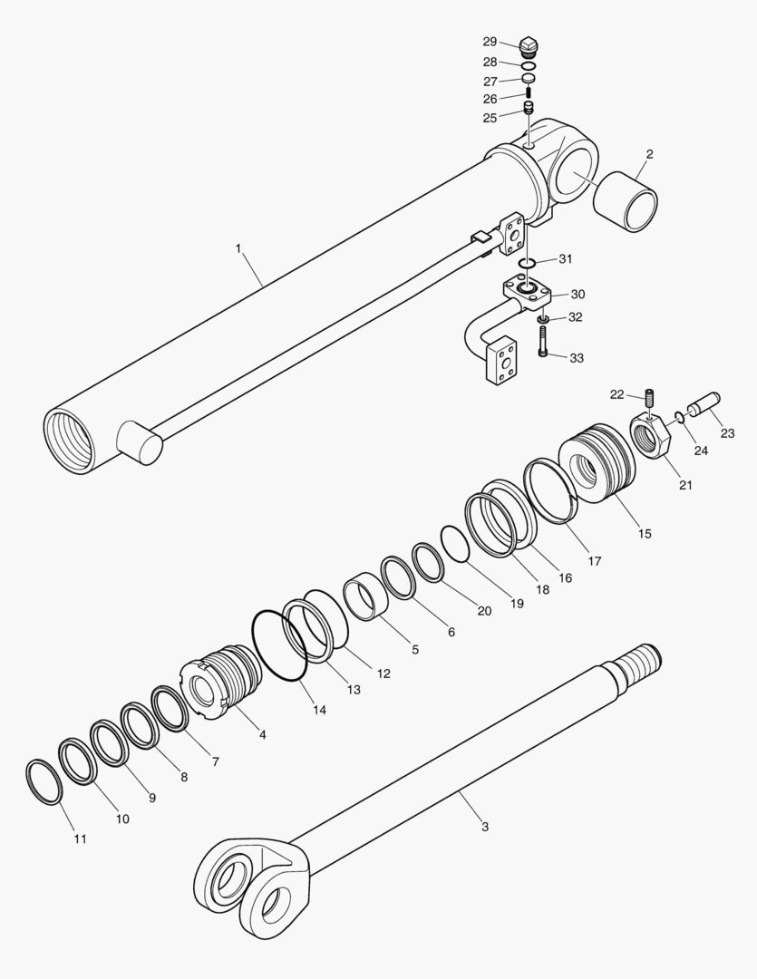ЦИЛИНДР КОВША - ПРАВОСТОРОННИЙ