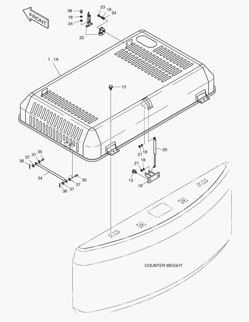 КРЫШКА ДВИГАТЕЛЯ