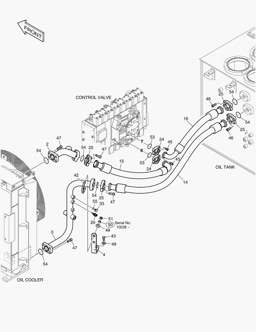 1280 OIL COOLER PIPING(2) - OIL COOLER