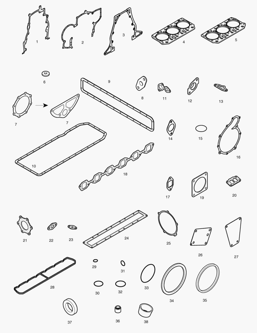 КОМПЛЕКТ ПРОКЛАДОК ДЛЯ КАПИТАЛЬНОГО РЕМОНТА