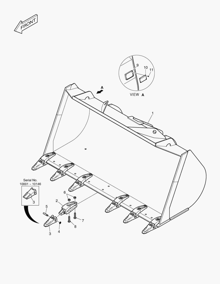 5600 BUCKET - 3.7гЋҐ - TOOTH