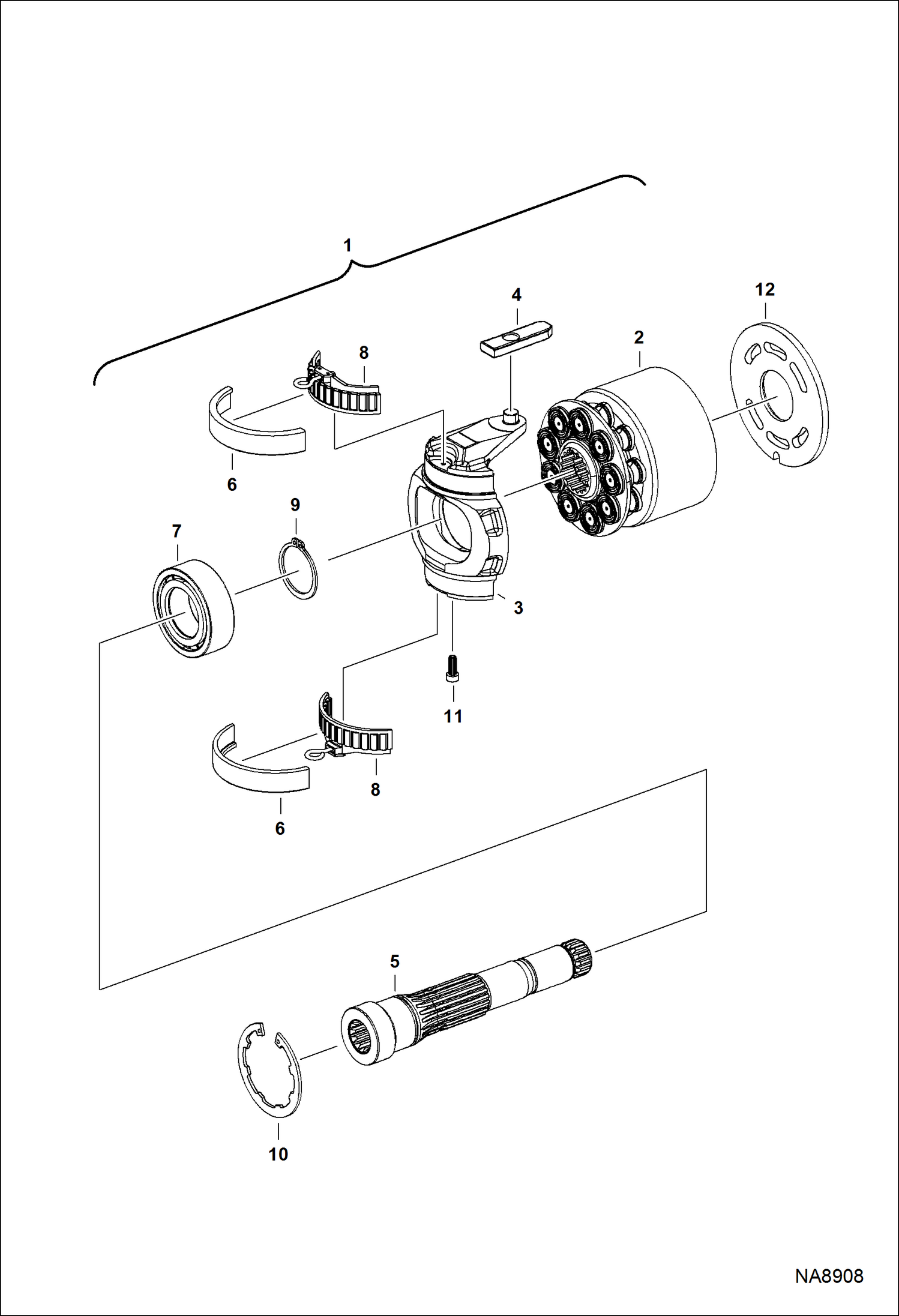 Схема ГИДРОСТАТИЧЕСКИЙ НАСОС (РОТОР В СБОРЕ) (ПРАВОСТОРОННИЙ) (МНОГОРЕЖИМНЫЙ ДЖОЙСТИК УПРАВЛЕНИЯ) (R902202753)