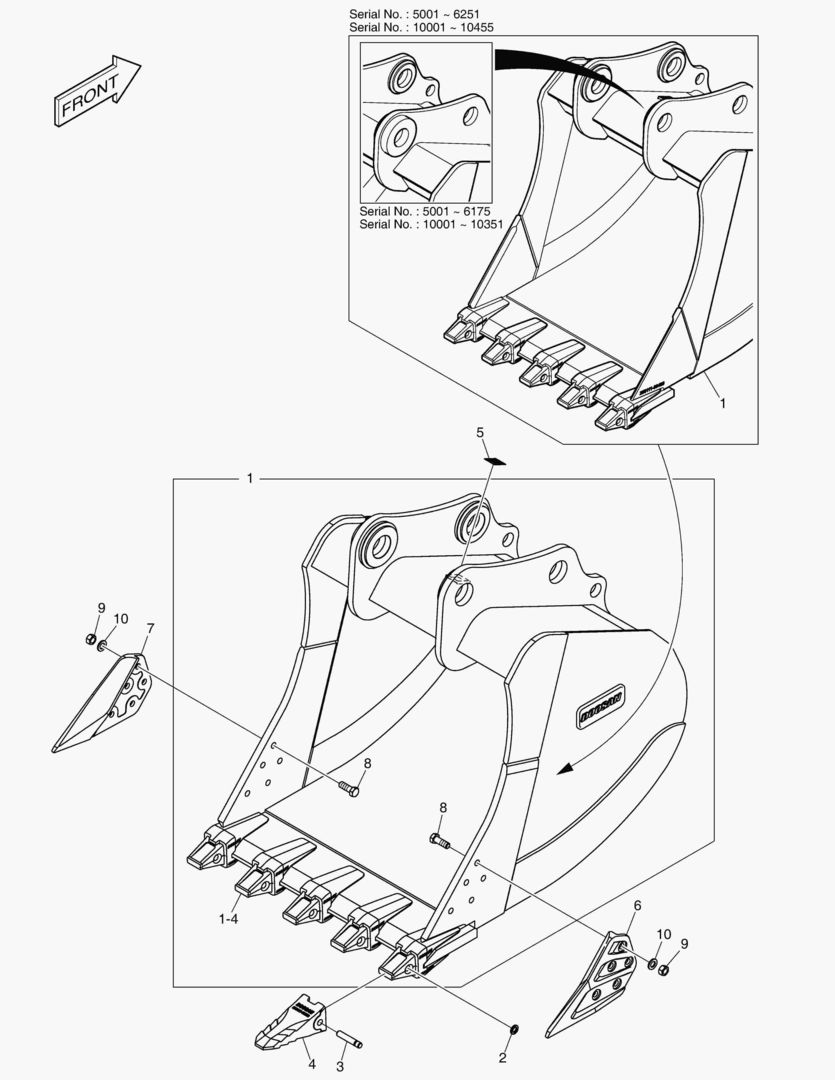 7600 BUCKET ASSВґY - 1.44mВі - H CLASS