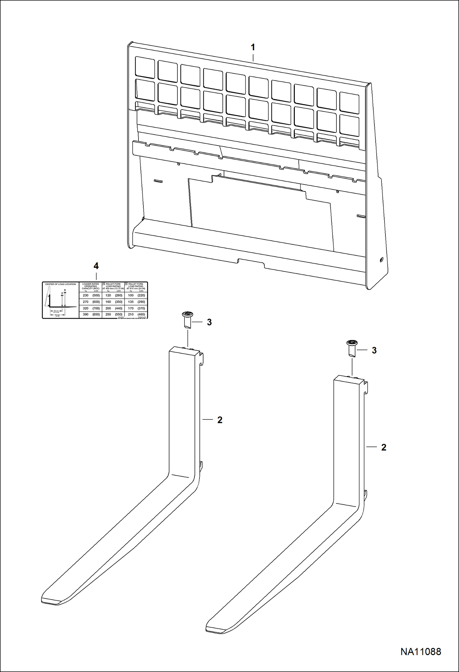 ВИЛОЧНЫЙ ЗАХВАТ ДЛЯ ПОДДОНОВ (ОБЩЕОТРАСЛЕВОЙ ИНТЕРФЕЙС) (B3YA)
