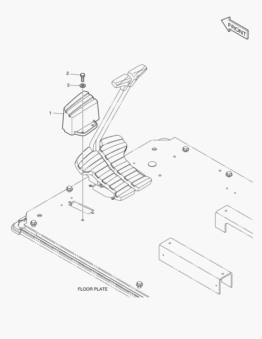 ПОДСТАВКА ДЛЯ НОГ - ЛЕВОСТОРОННИЙ