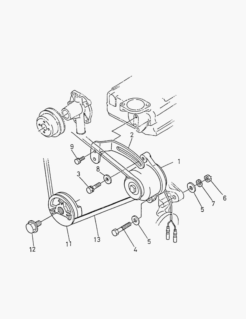 035 ALTERNATOR & PULLEY