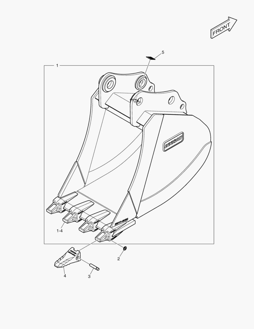 7190 BUCKET ASSВґY - 0.60mВі - H CLASS