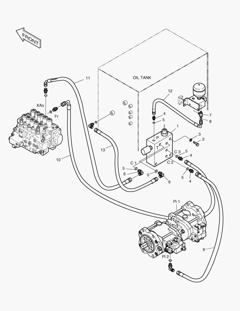 ТРУБОПРОВОД СЕРВОУПРАВЛЕНИЯ-ОДИН ПУТЬ
