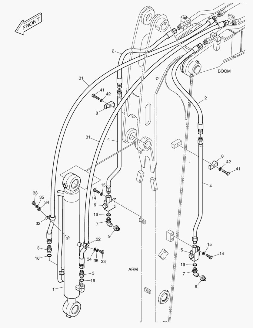 ГИДРОСИСТЕМА РУКОЯТИ - РУКОЯТЬ 1.9 м