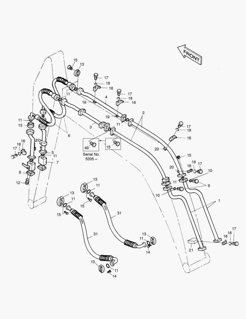 5250 FRONT PIPING FOR BREAKER [5001~5364]