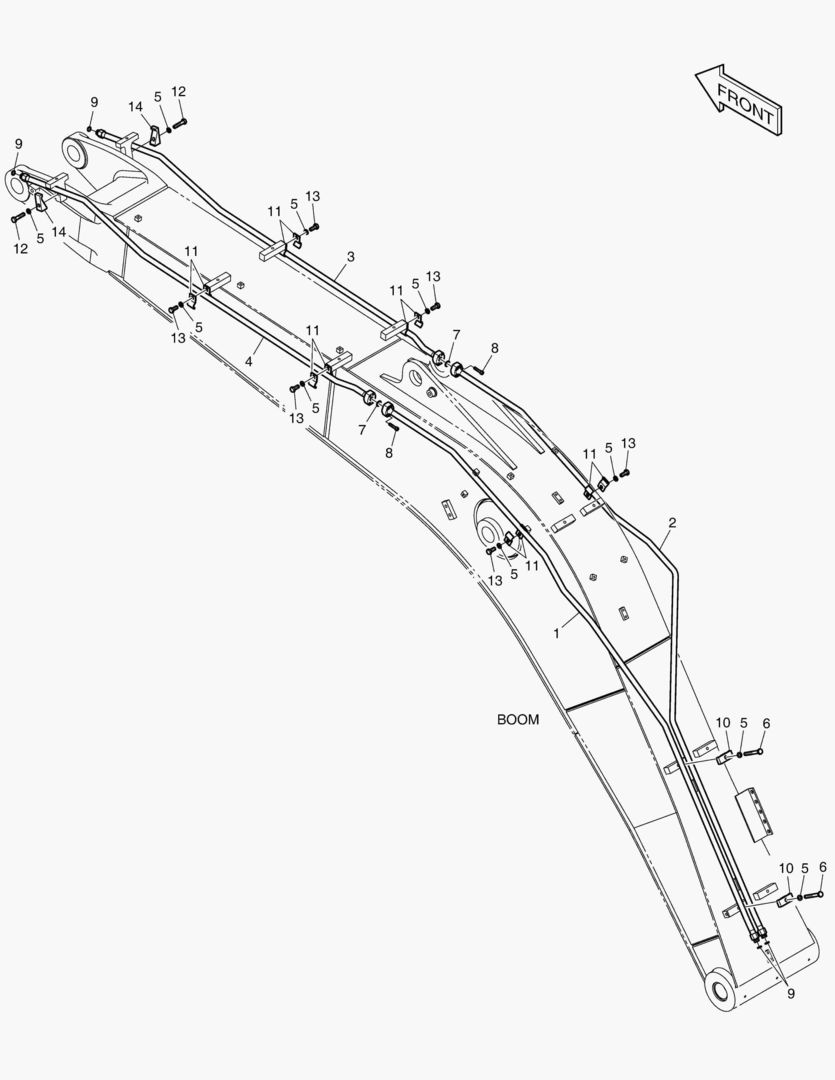 Схема ГИДРОСИСТЕМА СТРЕЛЫ - ВРАЩАЮЩИЙСЯ(СТРЕЛА 4.6 м)
