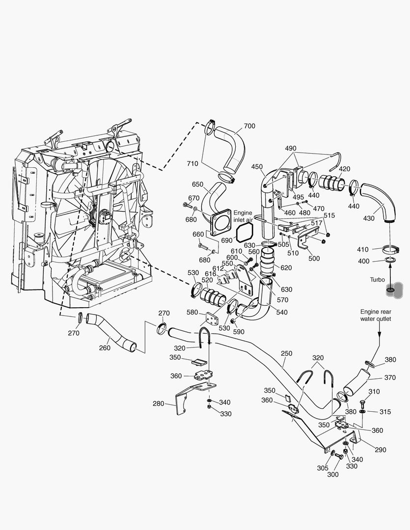 G010-21 PIPES FOR CHARGE AIR COOLER [8X1093 ~8X1113]