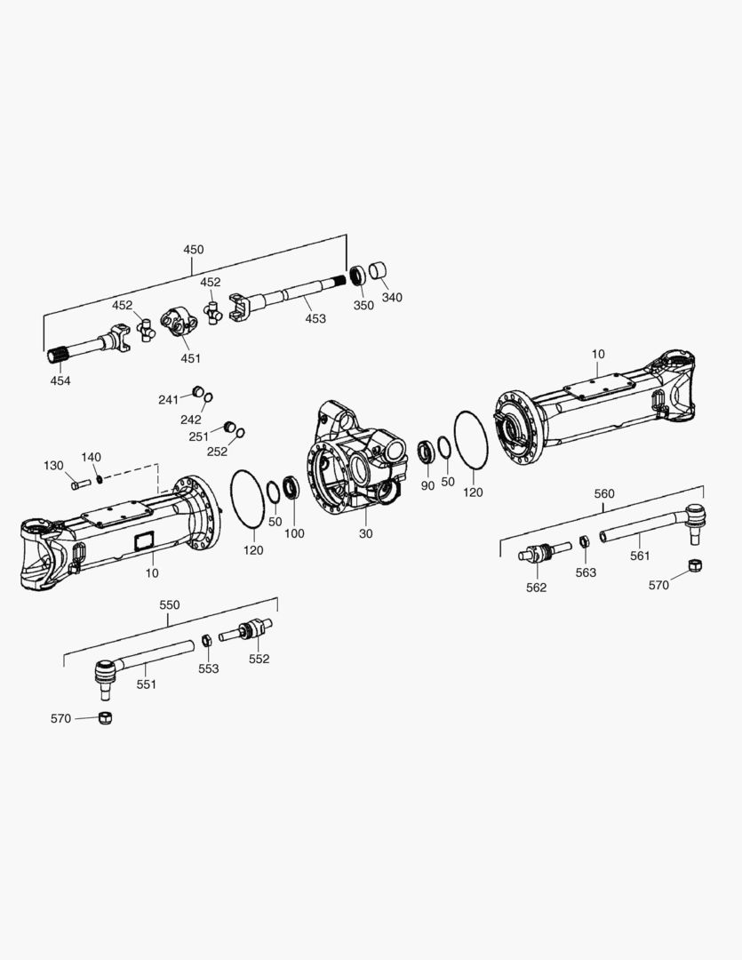 Спецтехника 4590 AXLE CASING - FRONT AXLE [5001~5431] - главное фото
