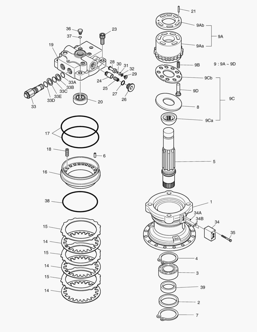 ГИДРОМОТОР ПОВОРОТА ПЛАТФОРМЫ