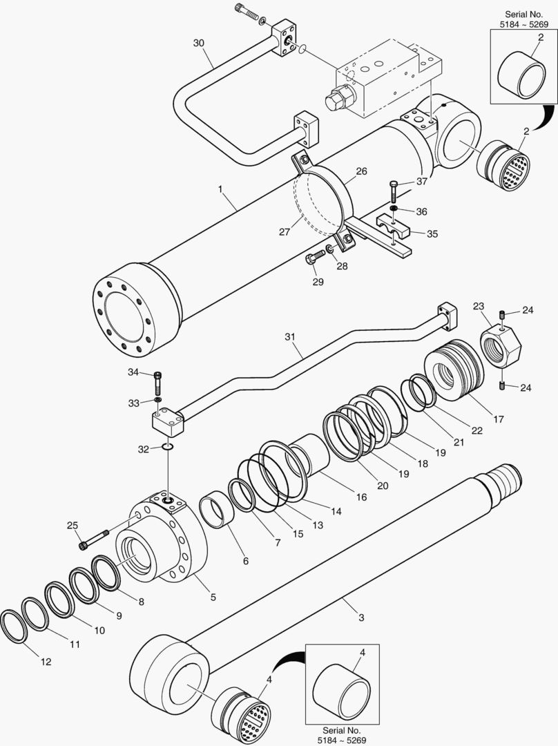 Спецтехника 4421 BOOM CYLINDER - L.H.(LOCK VALVE) [5184~] - главное фото