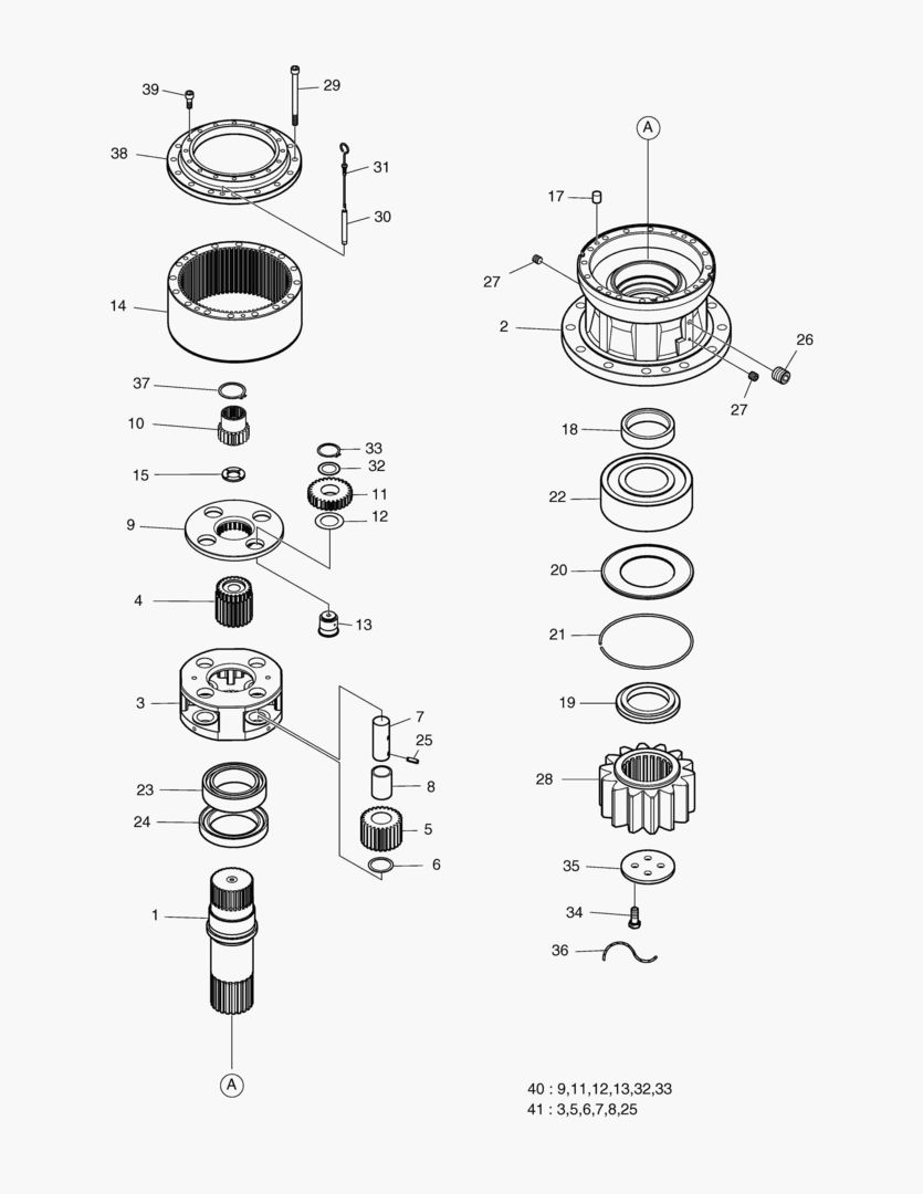 4141 SWING REDUCTION GEAR [1171~]