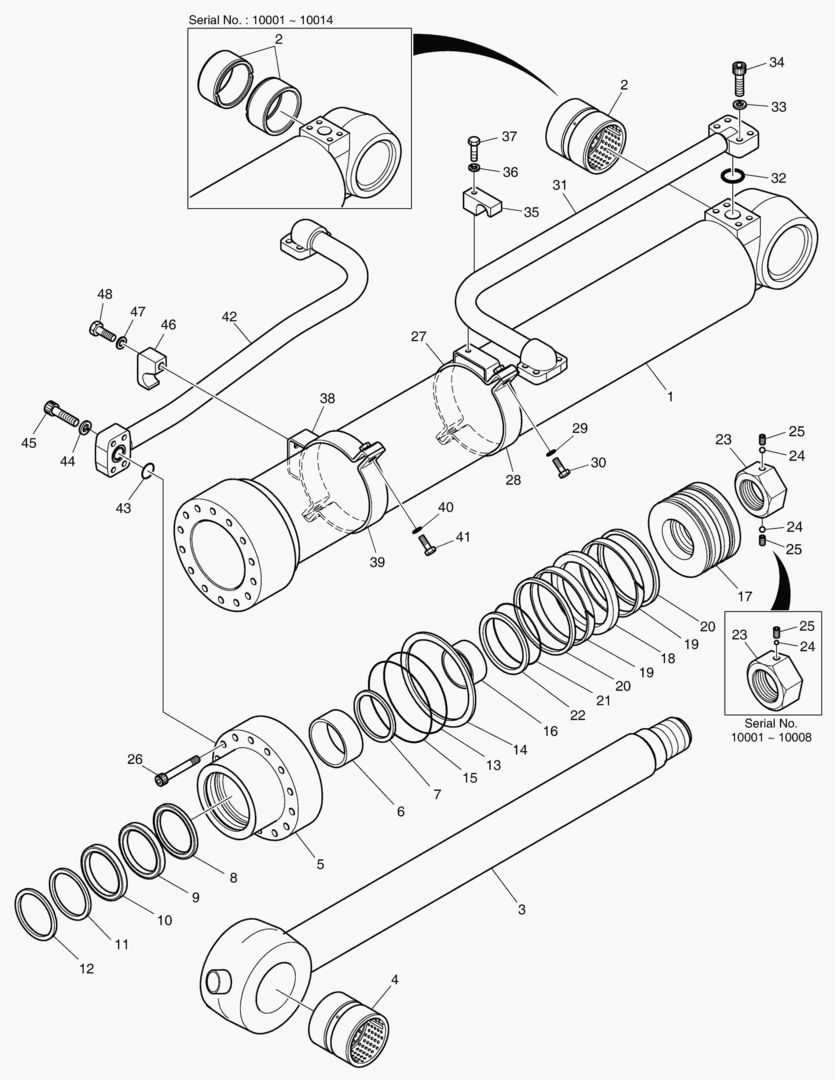 ЦИЛИНДР КОВША - РУКОЯТЬ 2.9 м