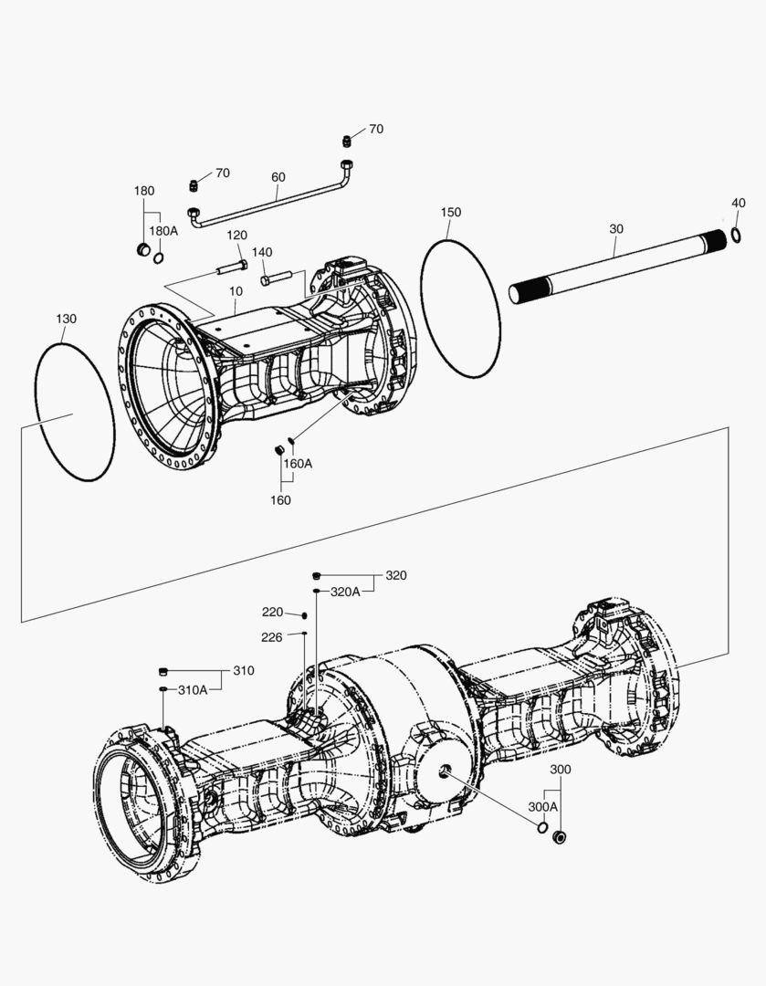 3810 AXLE CASING - REAR AXLE(OPEN) [10079~]