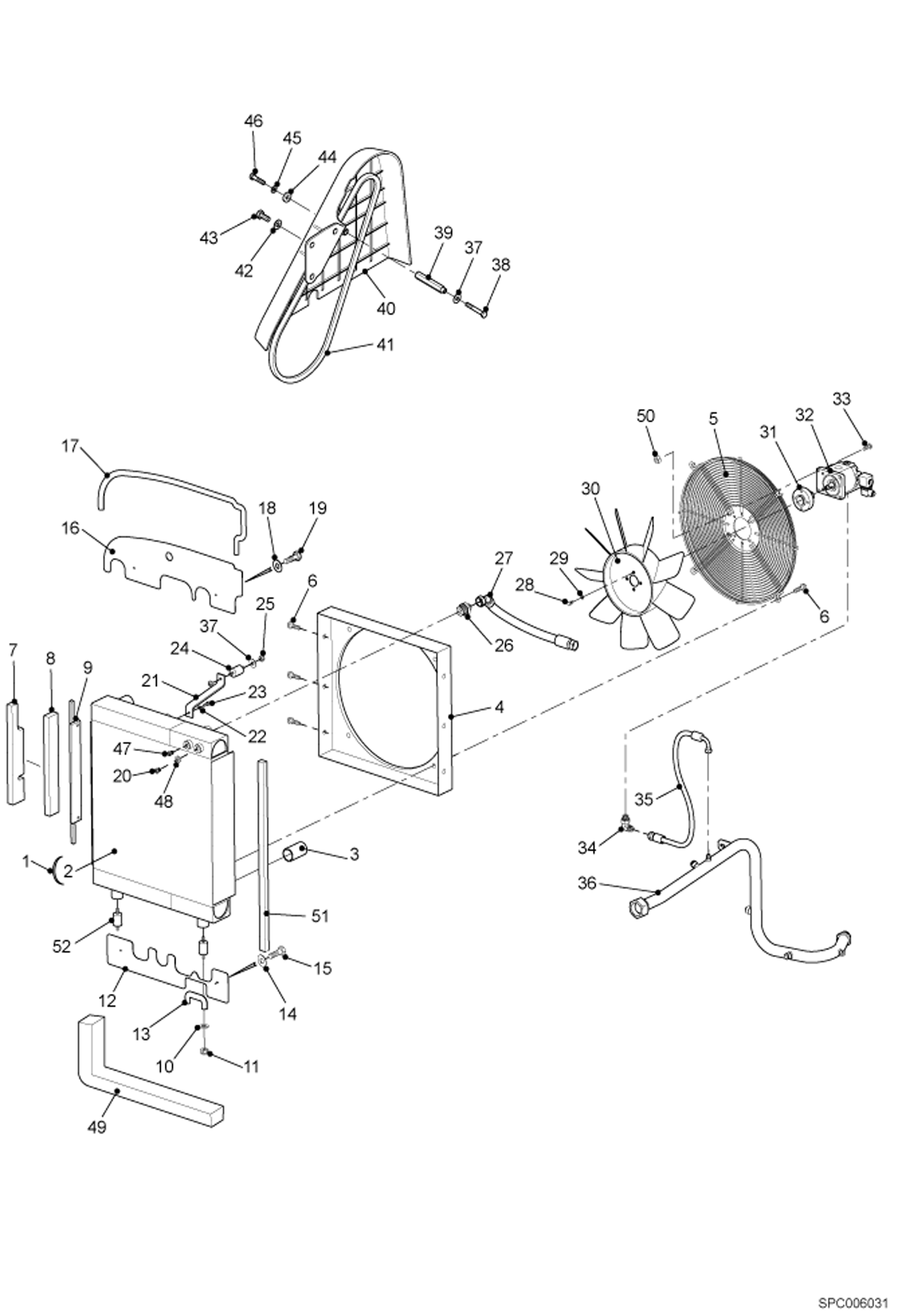Схема УСТАНОВКА СИСТЕМЫ ОХЛАЖДЕНИЯ