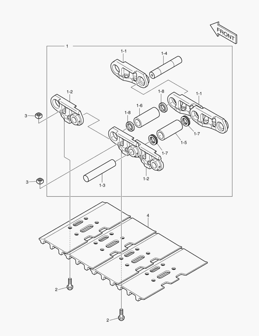 БАШМАК ГУСЕНИЦЫ В СБОРЕ - 600G