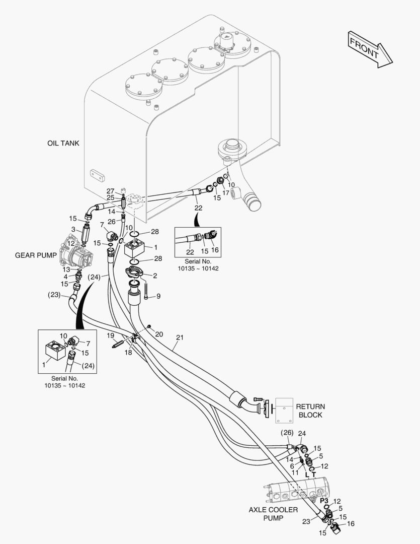 5540 OIL COOLER PIPING - AXLE(2)