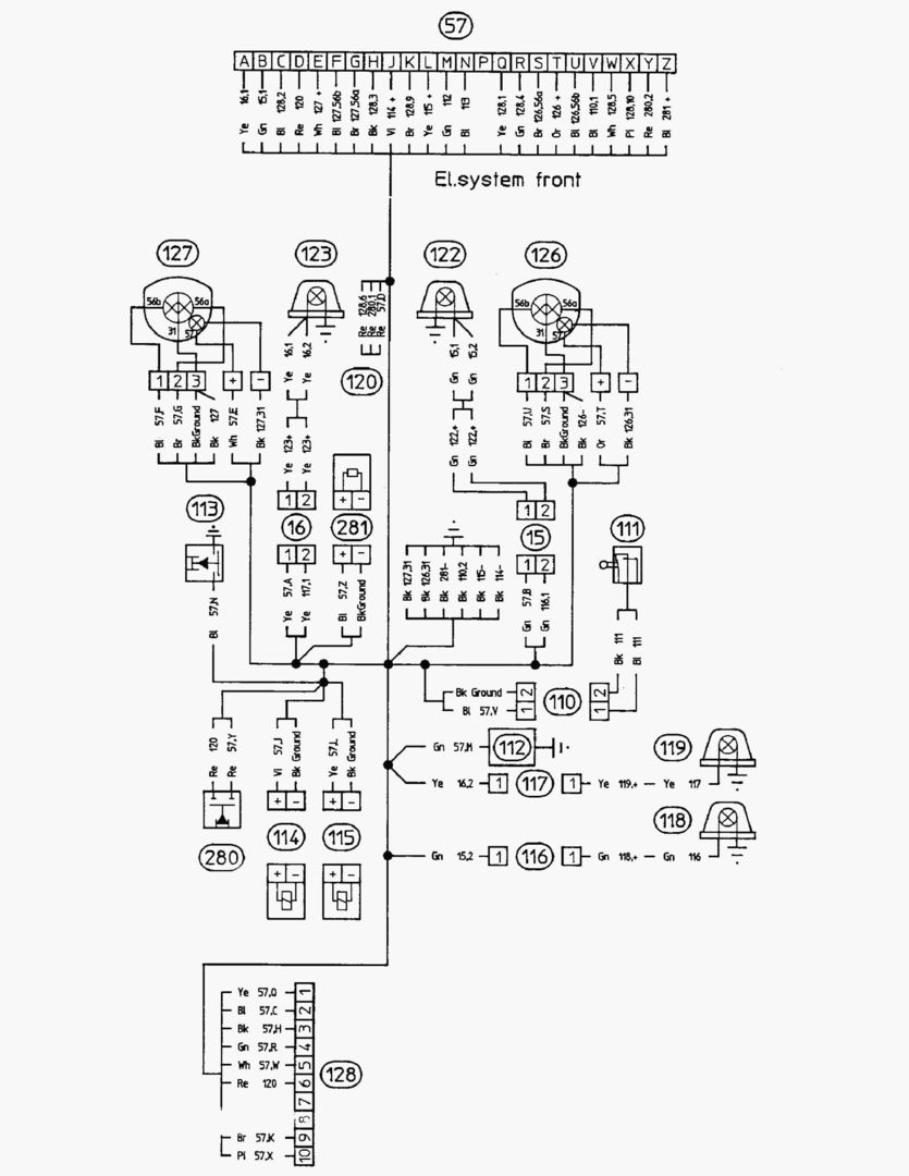 G062-25 ELECTRICAL SYSTEM; FRONT FRAME