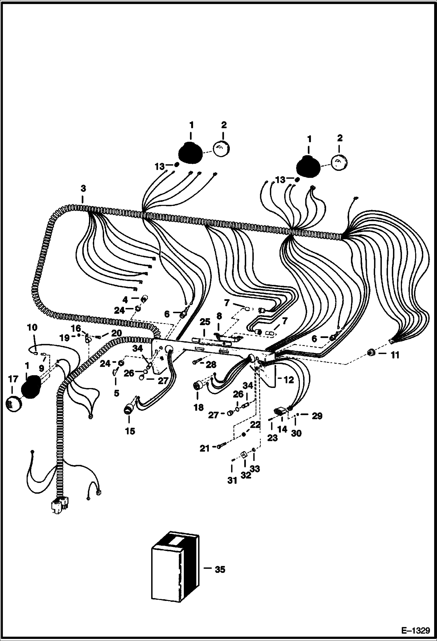 ЭЛЕКТРИЧЕСКАЯ СИСТЕМА КАБИНЫ (СЕРИЙНЫЙ НОМЕР 12999 И НИЖЕ)