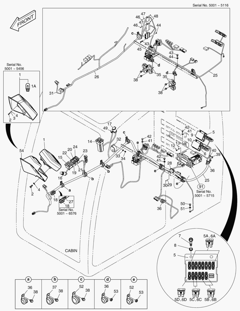 1680 ELECTRIC PARTS - CABIN [5001~6666]