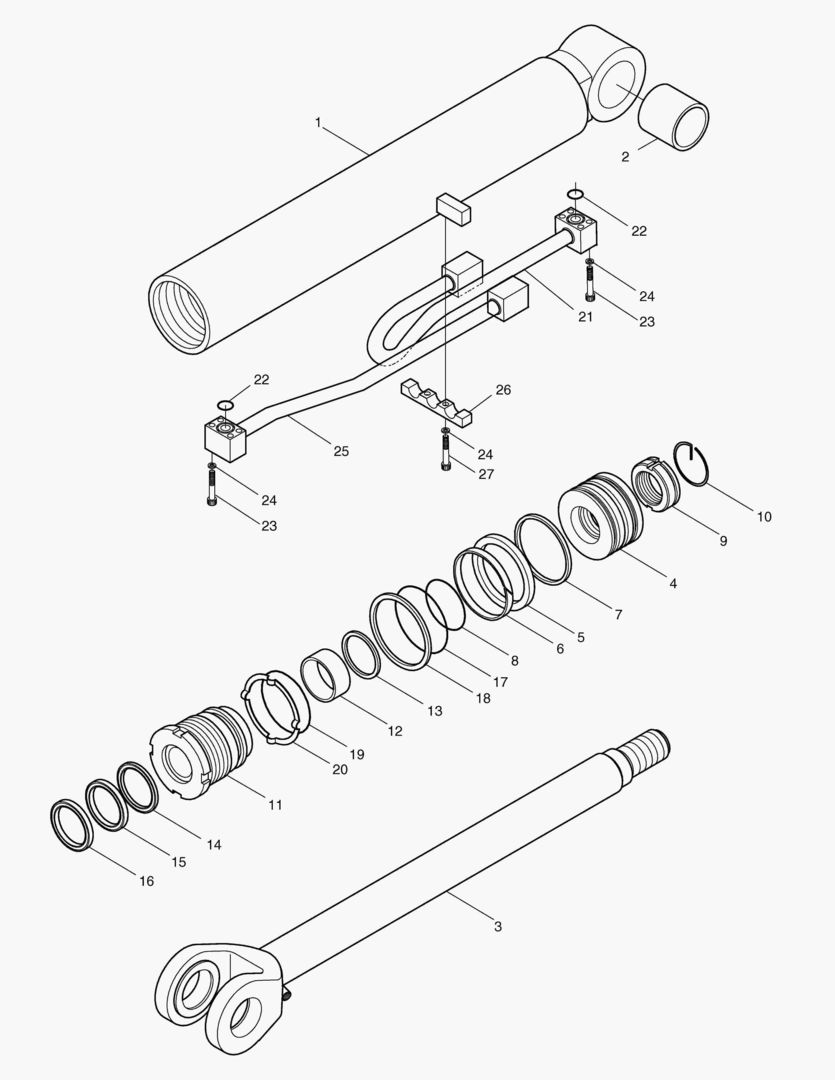 ГИДРОЦИЛИНДР ПОДЪЕМА-ЛЕВОСТОРОННИЙ