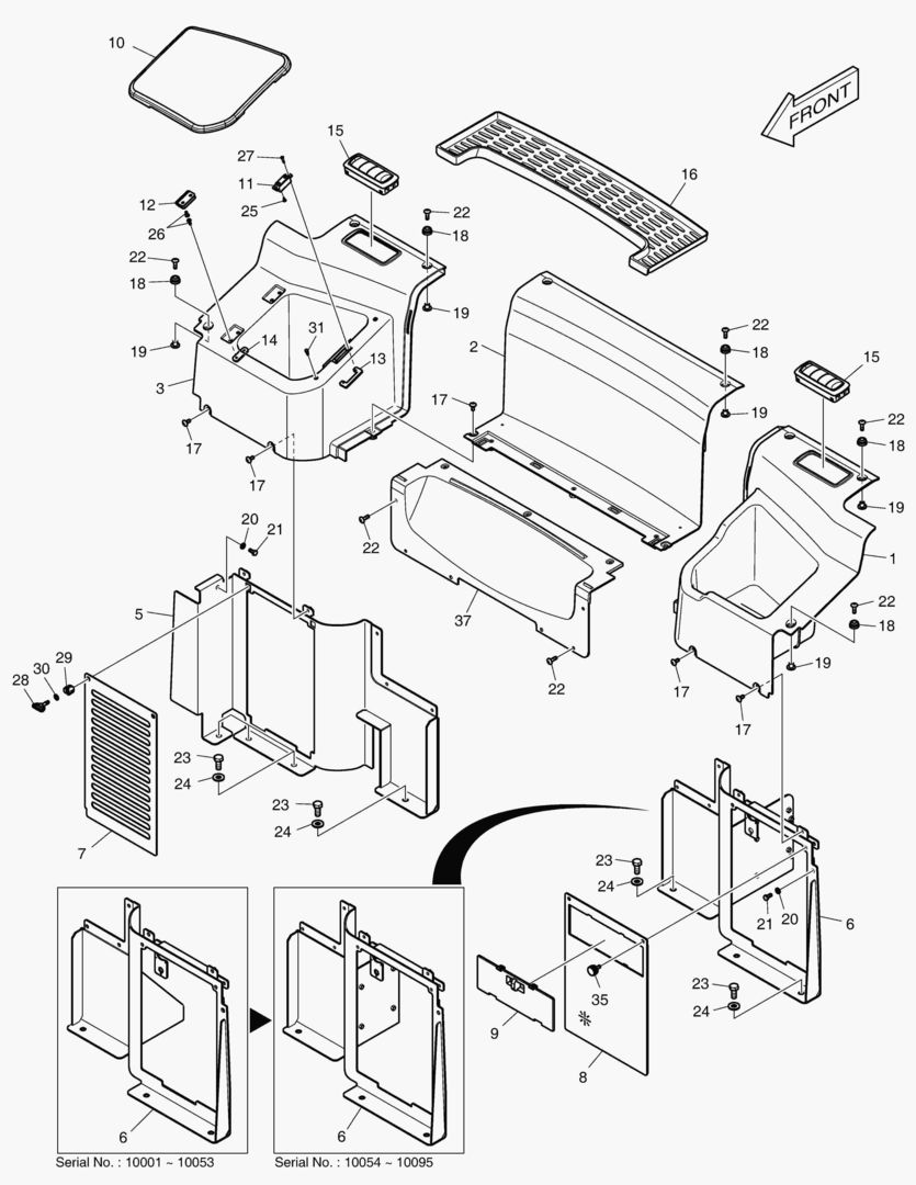КРЫШКА В СБОРЕ - ЗАДНЯЯ