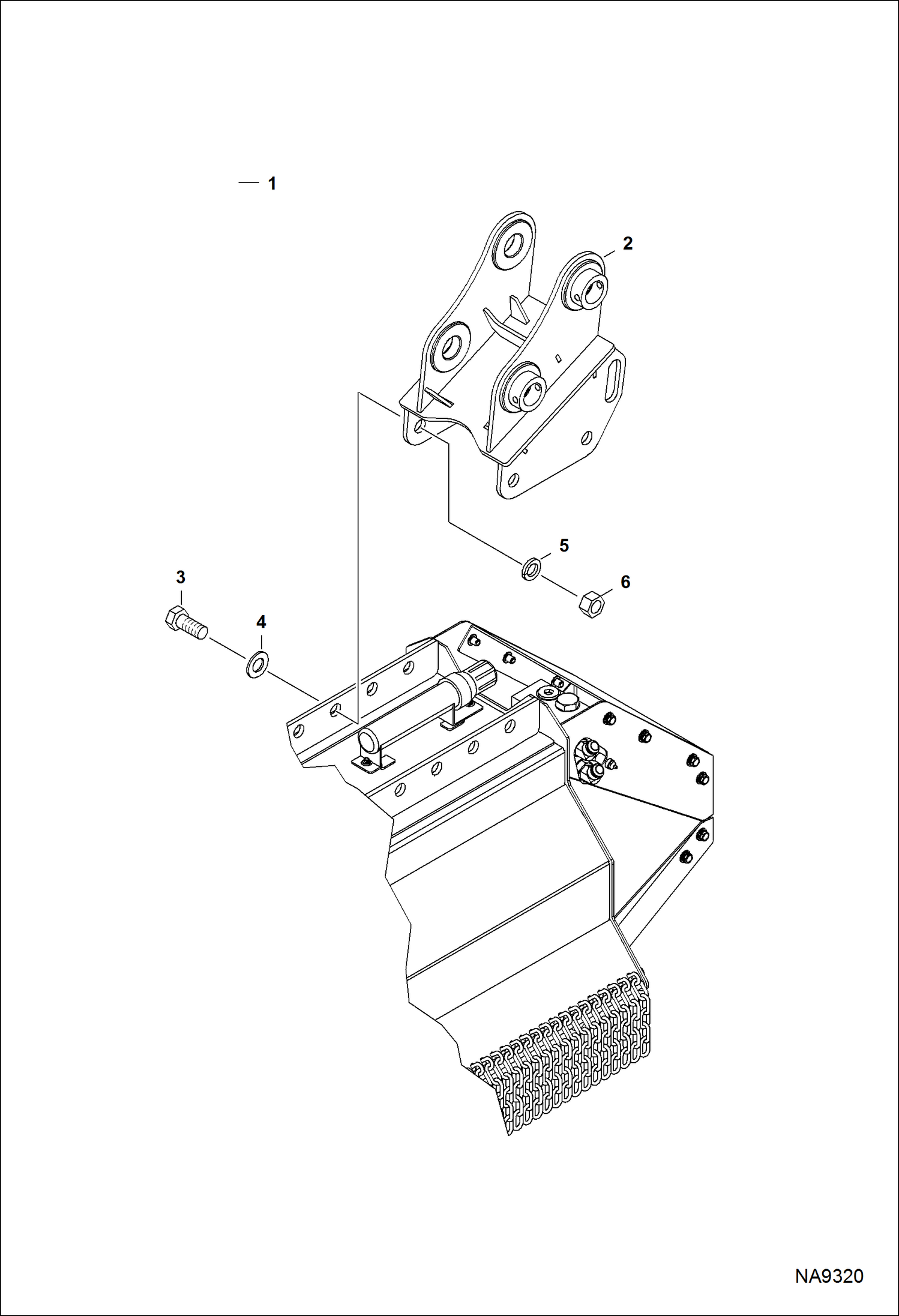 КОСИЛКА-ИЗМЕЛЬЧИТЕЛЬ (КРЫШКА ОПОРЫ) (КРЕПЛЕНИЕ) (40FM B1YT)
